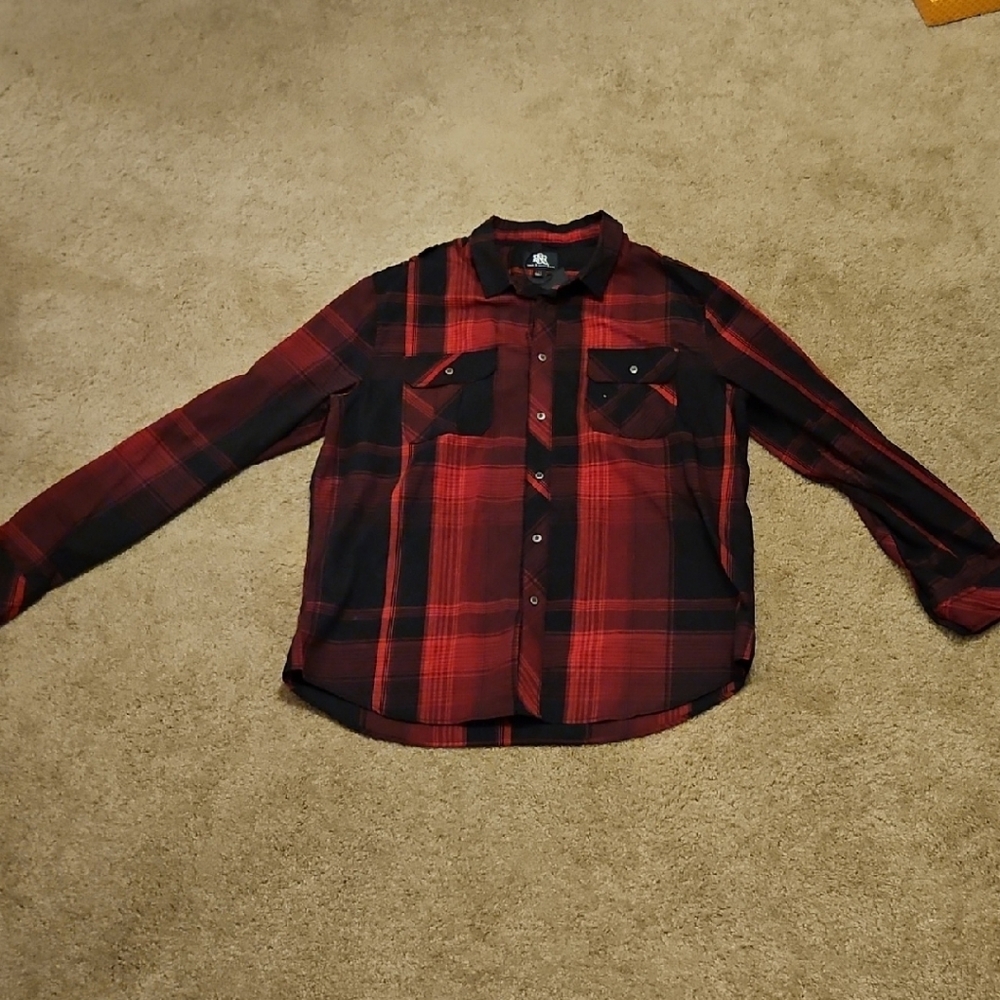 Rock & Republic Red and Black Plaid Shirt XXL - NWT